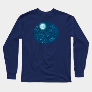 Moon Magic Zodiac Signs Constellations Long Sleeve T-Shirt